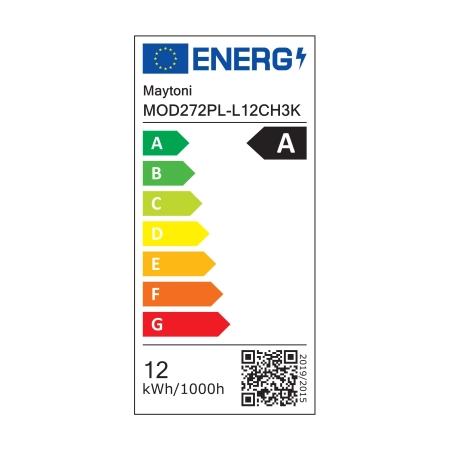 Lampa wisząca, tuba w kolorze chromu MOD272PL-L12CH3K z serii ORDO -2