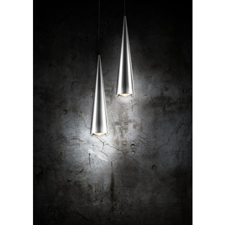 Minimalistyczna, srebrna lampa wisząca GU10 P318-PL-01-N z serii NEVILL 2 5