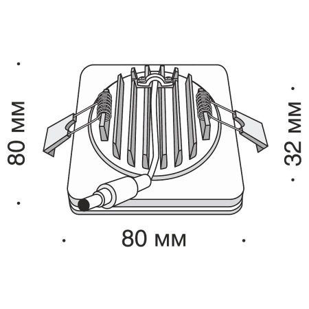 Ledowy, kwadratowy plafon mocowany podtynkowo DL303-L7W z serii PHANTON 2