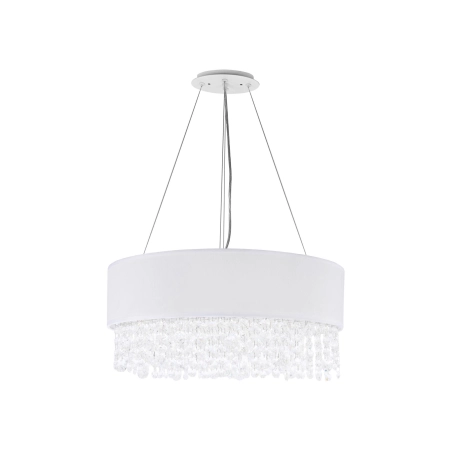 Lampa sufitowa z szerokim, białym abażurem MOD600PL-06W z serii MANFRED