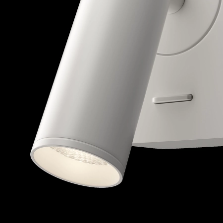 Minimalistyczna, biała lampa ścienna LED C039WL-L3W3K z serii MIRAX 2