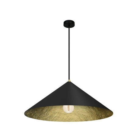 Stożkowa, czarno-złota lampa wisząca ⌀50cm MLP0645 z serii FUJI