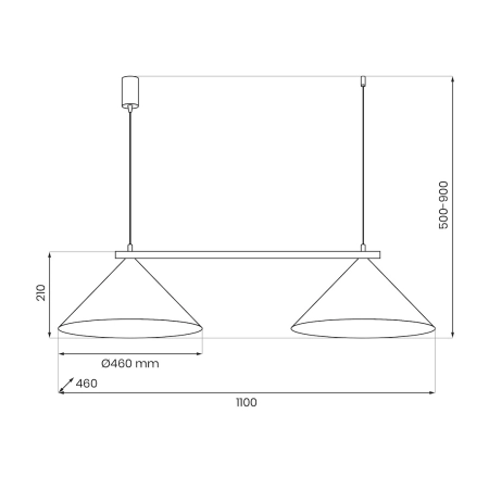 Dwupunktowa lampa wisząca, stożki MLP0942 z serii CAPITAL - 5