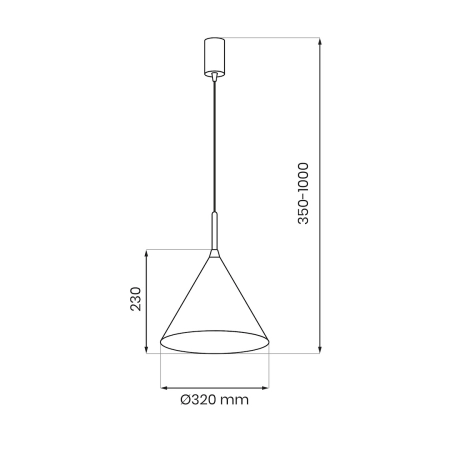 Lampa wisząca, złoty stożek nad wyspę kuchenną MLP0957 z serii CAPITAL - 6