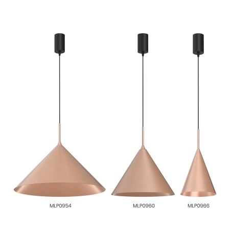 Lampa wisząca do jadalni, stożek rose gold MLP0960 z serii CAPITAL - 5