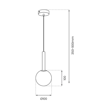 Lampa wisząca z kloszem, biało-czarna MLP0970 z serii PLAY - 5