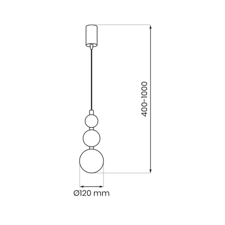 Lampa wisząca ze szklanym kloszem 1xG9 MLP0975 z serii BOULE - 5