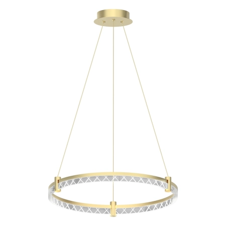 Elegancka lampa wisząca LED, złota obręcz ML0996 z serii ELEGANCE