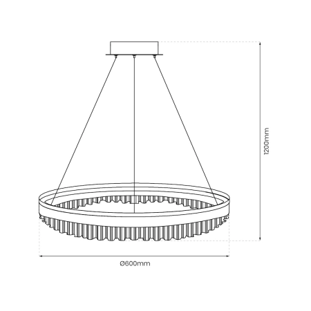 Lampa wisząca LED, pierścień z kryształkami ML0999 z serii PRECIOSA - 5