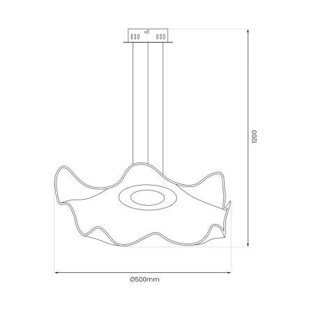 Finezyjna lampa wisząca LED w kolorze złotym ML1042 z serii LARGO - 5