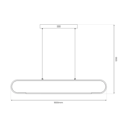 Lampa wisząca LED, zaokrąglony prostokąt ML1046 z serii FRAME - 5