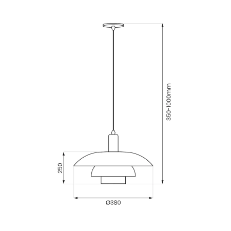 Dekoracyjna lampa wisząca w kolorze białym ML1048 z serii FERRO - 5