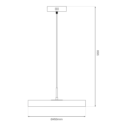 Czarna lampa wisząca LED w kształcie koła ML1065 z serii DISC - 5