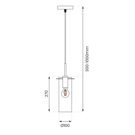 Lampa wisząca z przydymionym kloszem ML1072 z serii PADOVA - 5