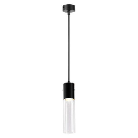 Lampa wisząca w kształcie tuby, czarna ML1088 z serii RICKY