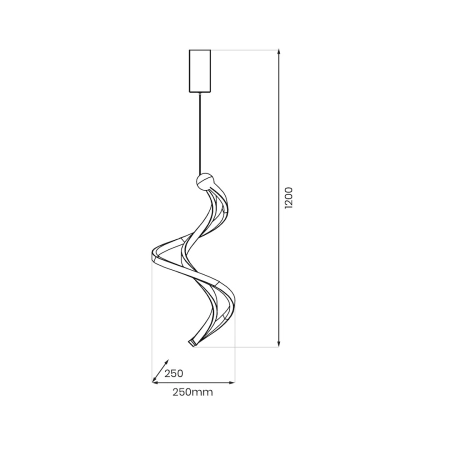 Efektowna lampa wisząca LED, czarno-złota ML1181 z serii COLIA - 5