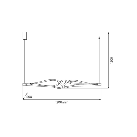 Dekoracyjna, podłużna lampa wisząca LED ML1189 z serii TWISTER - 5