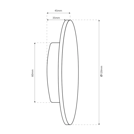 Kinkiet LED w kształcie talerza z ochroną IP65 ML1285 z serii DISK - 9