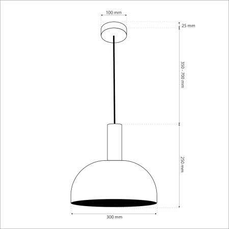 Klasyczna, czarna lampa wisząca do jadalni MLP1553 z serii VISBY - 5