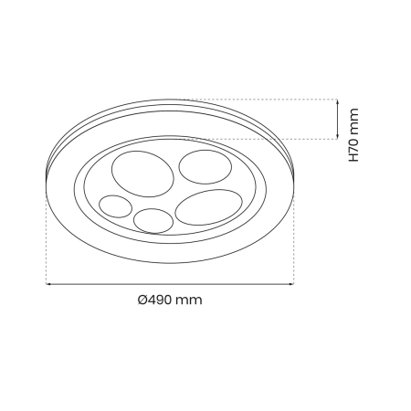 Plafon z wbudowanym LED-em, regulowana barwa ML6195 z serii BUBBLES - 6