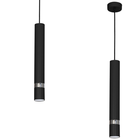 Minimalistyczna lampa wisząca, czarna tuba MLP1413 z serii JOKER - 2