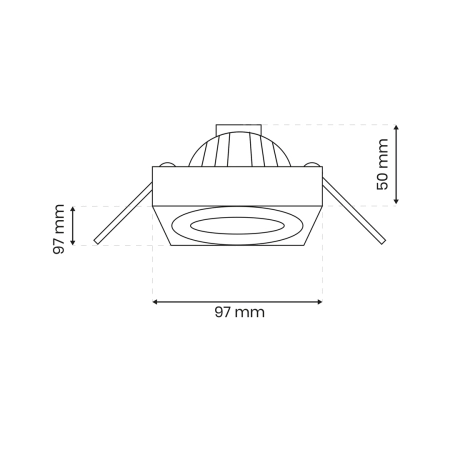 Minimalistyczna, biała oprawa podtynkowa ML0039 z serii NUSA SQUARE - 5