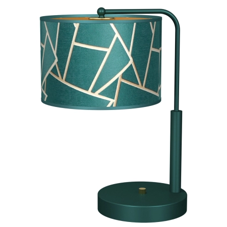Stylowa, zielona lampa stołowa z abażurem MLP7581 z serii ZIGGY