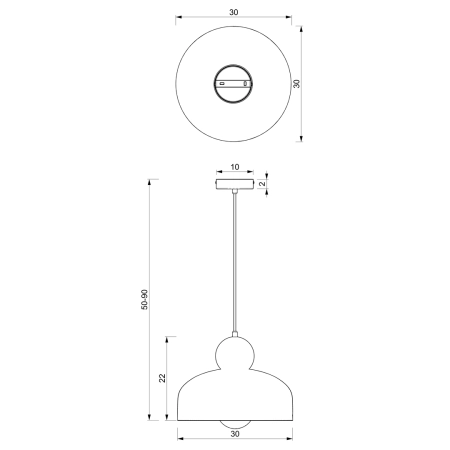 Zielono-złota, metalowa lampa wisząca MLP7694 z serii HARALD - 3