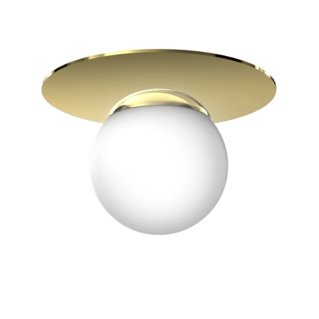 Pojedyncza lampa sufitowa w złotym kolorze MLP7967 z serii PLATO
