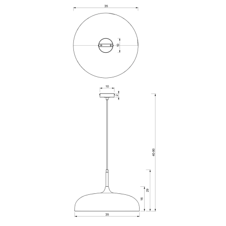 Złoto-niebieska lampa wisząca do kuchni MLP8033 z serii LINCOLN - 2