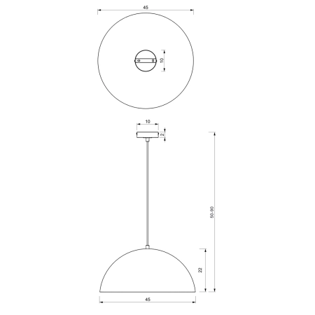 Lampa wisząca z szerokim kloszem, niebieskim MLP8289 z serii BETA - 4