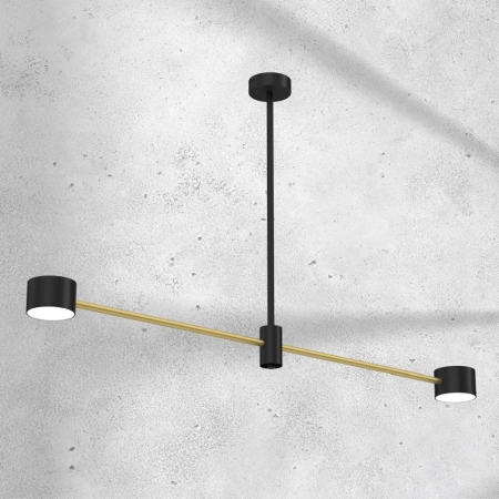 Lampa sufitowa, dwa źródła światła, do salonu MLP8576 z serii CROSS - 3