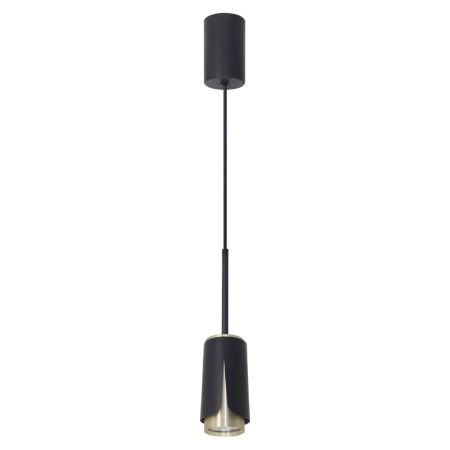 Smukła lampa wisząca z czarno-złotą tubą ML0267 z serii FLOWER