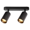 Lampa sufitowa z dwoma reflektorami, czarna ML1159 z serii PIPE SPOT - 2