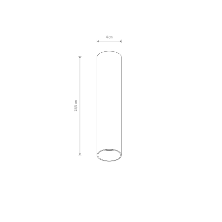 Czarny downlight do salonu 18,5cmx4cm GU10 R35 10735 z serii FOURTY