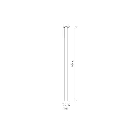 Nieruchoma, długa tuba spot 90x6cm G9 10914 z serii LASER - wymiary