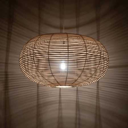 Lampa wisząca z abażurem w stylu naturalnym 11155 z serii RATTAN - 2