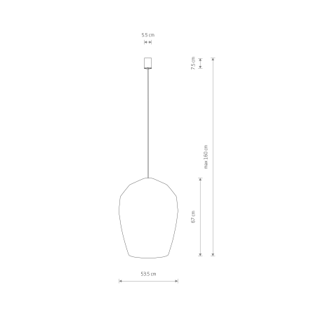 Lampa wisząca z dużym, plecionym abażurem 11168 z serii HAITI - 9