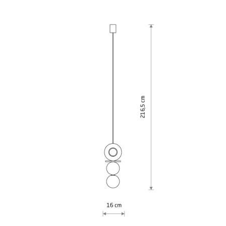 Wąska lampa wisząca z gwintem G9 11173 z serii DROPS - 7