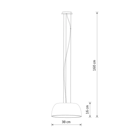 Kopułowa lampa wisząca do jadalni ⌀38cm 11227 z serii SATELLITE - 7