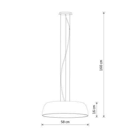 Szara, zabudowana lampa wisząca ⌀58cm 11232 z serii SATELLITE - 8