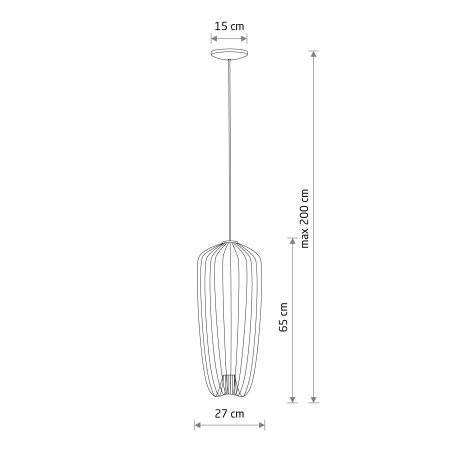 Smukła, druciana lampa wisząca GU10 11243 z serii PUMPKIN - 8