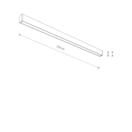 Ledowy plafon nad wejścia 150cm 3000K 11362 z serii OUTLINE LED - 6