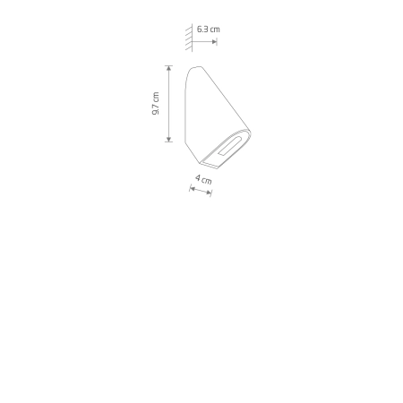 Elewacyjna lampa ścienna LED IP54 11377 z serii CLINE LED - 6