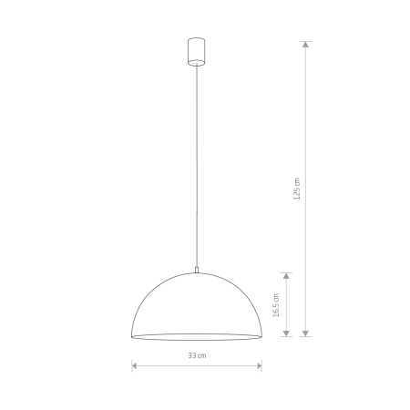 Stylowa, biało-złota lampa wisząca do kuchni 4893 z serii HEMISPHERE - wymiary