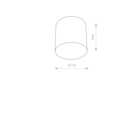 Biała, punktowa tuba downlight 13cm GU10 6525 z serii POINT PLEXI - wymiary