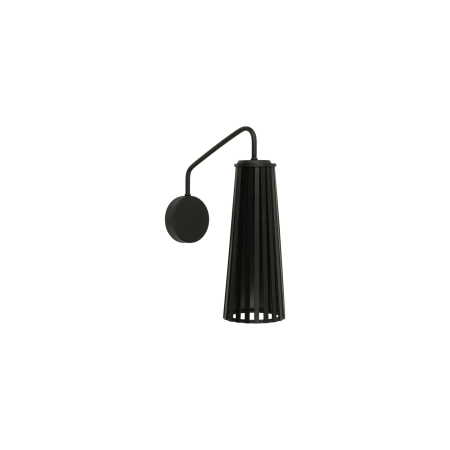 Czarny kinkiet z abażurem ze sklejki, trzonek GU10 9266 z serii DOVER