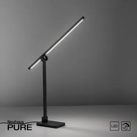 Minimalistyczna czarna lampka biurkowa LED 4407-18 z serii PURE-GRAFO 7