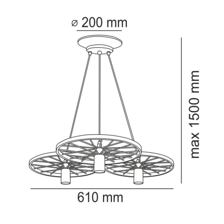 Lampa wisząca 305428 - Polux 3