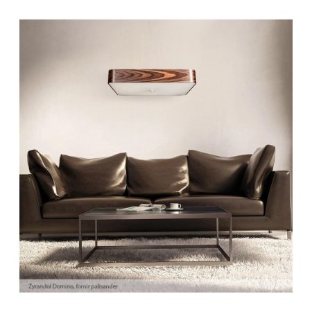 Lampa wisząca w stylu retro, drewniany klosz 67389 z serii DOMINO 2